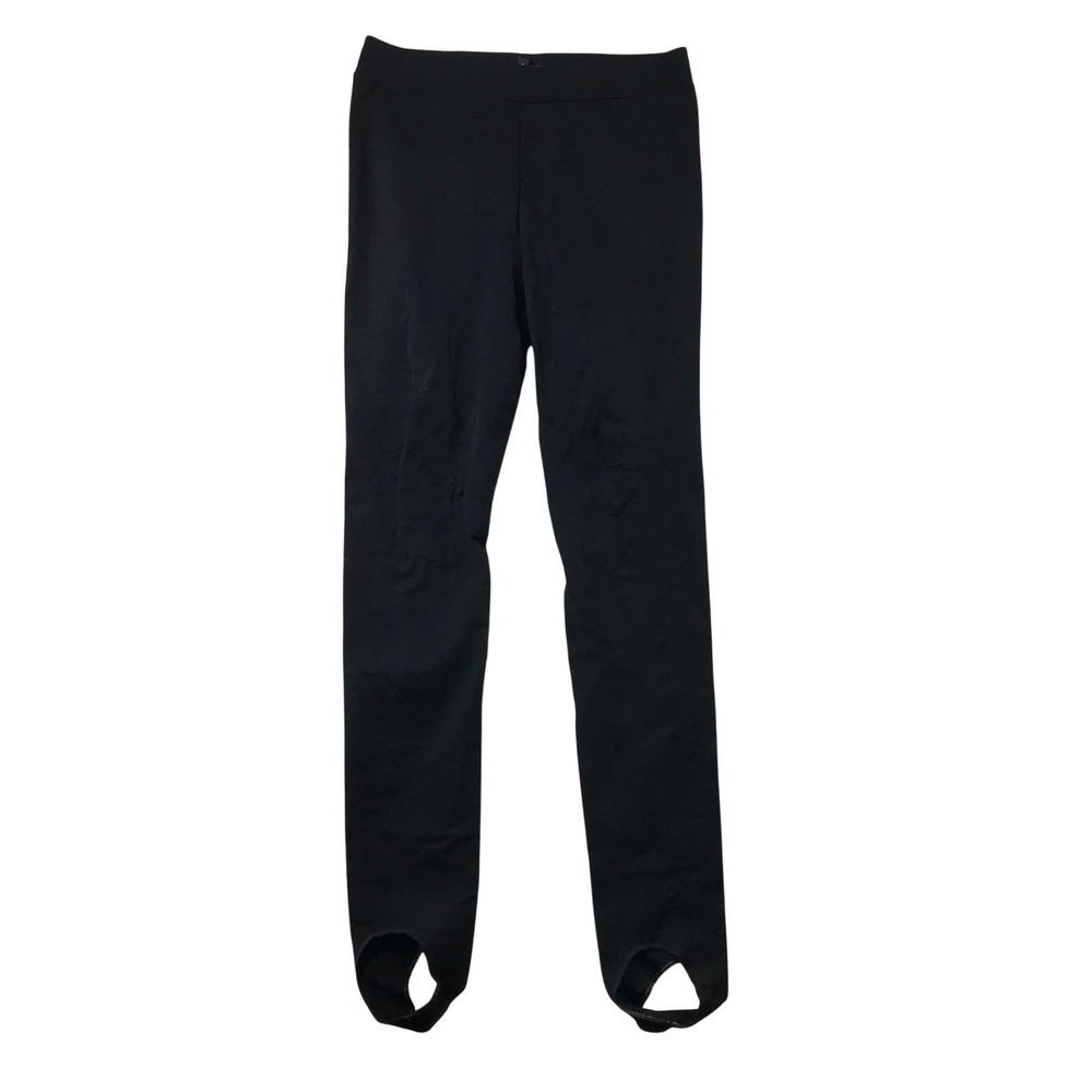 Eileen Fisher Womens Black Stirrup Leggings High Rise Stretch Pants XS Black